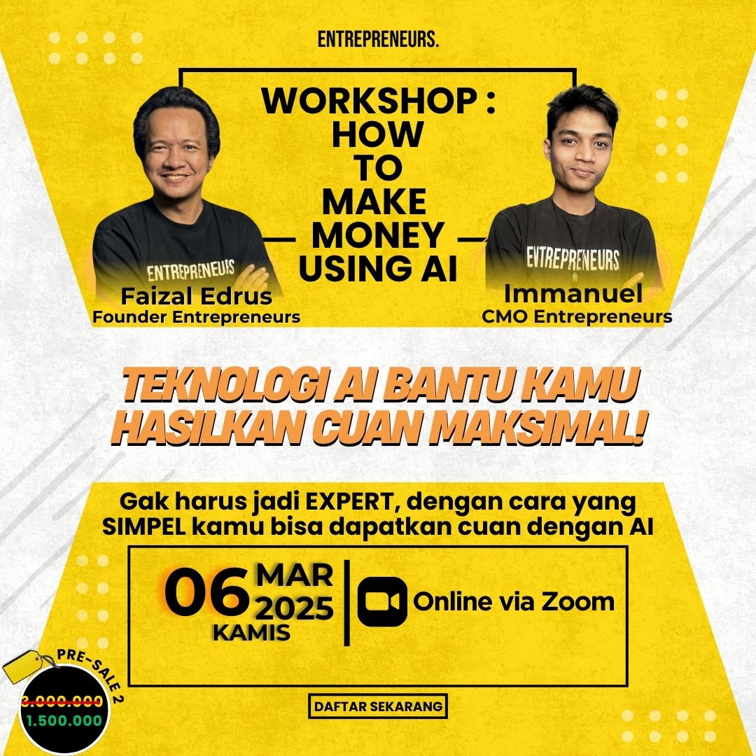 Workshop How To Make Money Using AI