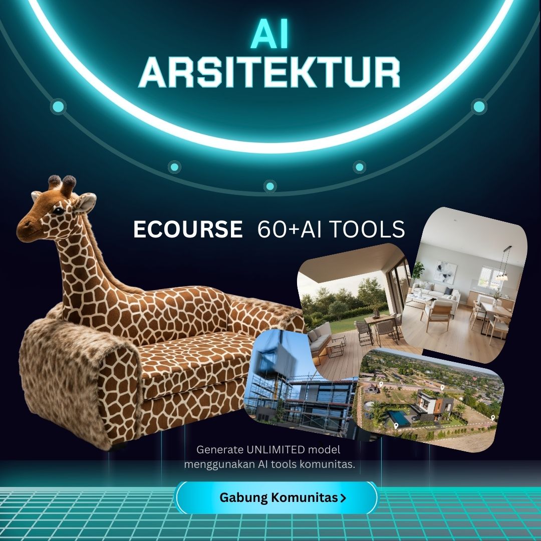 Arsitek / Kontraktor / interior designer AI - eCourse + AI tools + Zoom 2minggu 1x